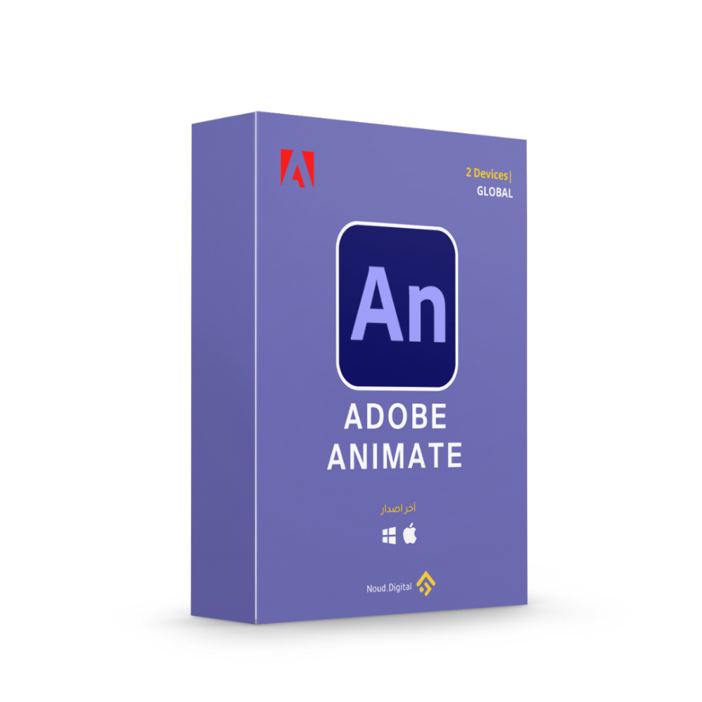 Adobe Animate 3-month or 1-year subscription - نود الرقمية خدمات رقمية