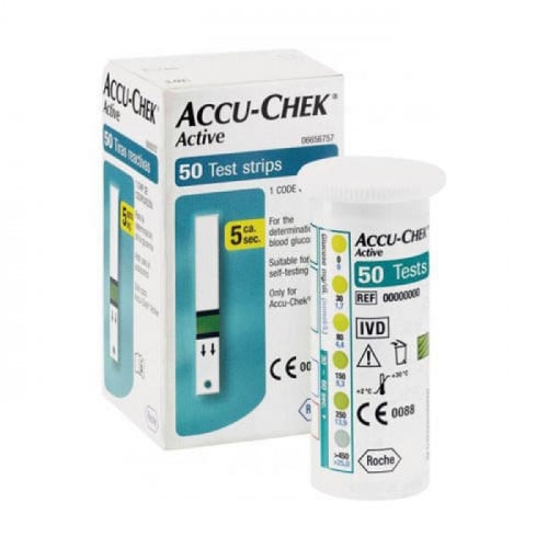 شرائط تحليل السكر لجهاز accu chek active