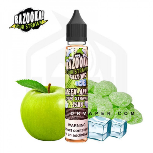 نكهة سولت بازوكا حلاوة التفاح الحامض بارد Bazooka Salt Green Apple ICE