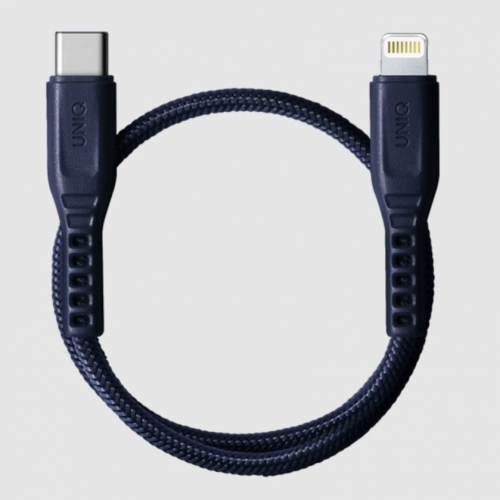 كيبل يونيك لايتننج أبل تايب سي 30 سم أزرق