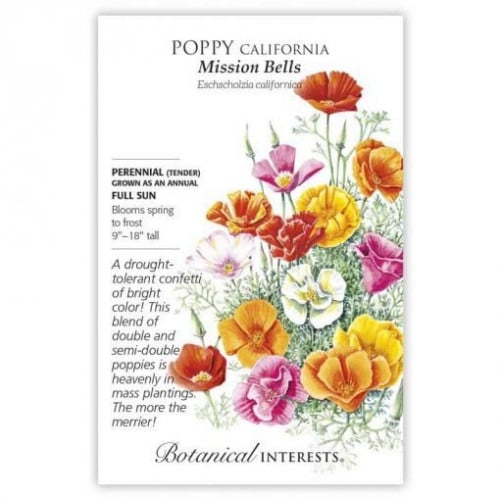 بذور شقائق النعمان أجراس كاليفورنيا - Mission Bells California Poppy Seeds
