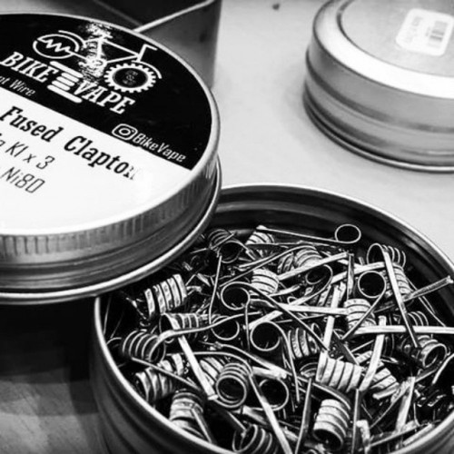 كويلات ممتازة Bike Vape حبتين Triple Core Fused Clapton 0.22 \Dual