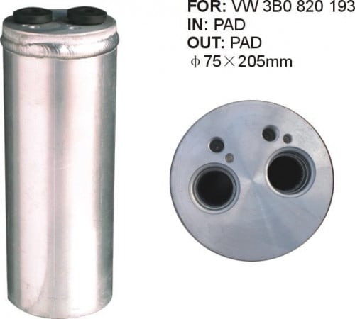 RECEIVER DRIER VW PASSAT-AUDI 4 S No 10676C صفاية فريون فلكسواجن واودي