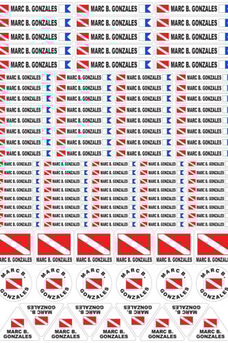 ملصق لمعدات الغوص Diving label