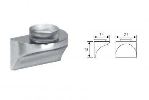 حامل زجاج لون كروم