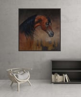 لوحة صهيل-لوحات خيول عربية.