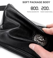 شنطة رجاليه جلد طبيعي لين عالية الجودة باللون الاس...