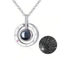 سلسال بقلادة بروجيكتور تعكس احبك ب 100 لغة شكل دائ...