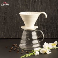 ابريق زجاجي شفاف للقهوة