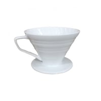 وعاء تقطير V60 أبيض مصنوع من السيراميك