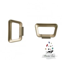 225 - مقبض ايطالي شكل مضلع ذهبي ( قطعتين)