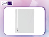 ملف بلاستيكي لحفظ ورق A4، لون ابيض شفاف- من اطلس