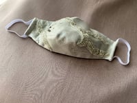 كمامة سهرة تطريز فضي - evening mask