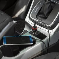 شاحن سيارة أنكر أسود + كيبل بمنفذ واحد يدعم تقنية...