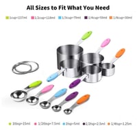 مجموعة اكواب وملاعق قياس 10 قطع في قوالب طهي من ال...