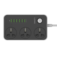 لدنيو توصيله كهربائيه 3 افياش و 6 مخارج يو اس بي