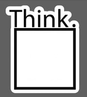 ملصق - Think out the box