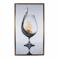 لوحة مودرن بإطارخشبي أسود