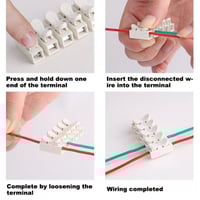 10 قطعة موصل اسلاك سريع وسهل التوصيل بالضغط (3 قنو...