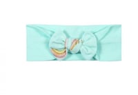 طقم فستان قطن 3 قطع أزرق ( Rainbow) ماركة Gerber