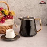 ابريق شاي سيراميك أسود