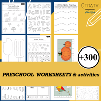 اكثر من300ورقة عمل للاطفال بجودة عالية+200ورقة عمل...