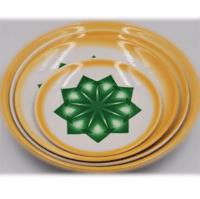 صحن ميلامين غضار اخضر