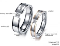 خواتم كابلز خطوبة زواج ارتباط مطلية ذهب ابيض بحرف...