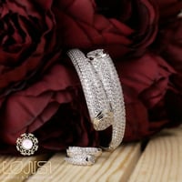 اسوارة وخاتم زركون ناعمة ( فضي )