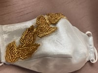 كمامة سهرة تطريز ذهبي - evening mask