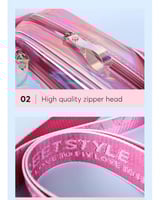 حقيبة جيلي شفافة (وردي)