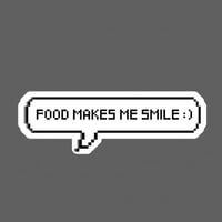 ملصق - Food makes me smile