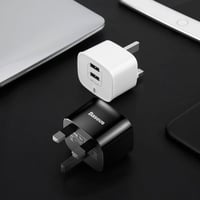 بيسوس | شاحن جوال جداري آمن بمدخلين Baseus | Funzi...