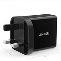 شاحن جداري انكر أسود منفذ كوالكم IQ 3.0