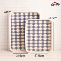 صينية للتقديم رسم أبيض وكحلي