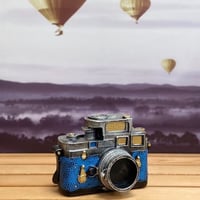 كاميرا سيراميك ازرق وفضي انتيك