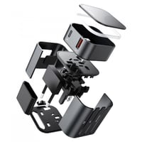 شاحن سفر عالمي 2 في 1 Type-C & USB