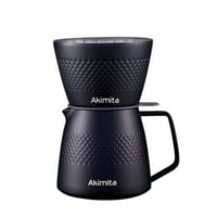 قمع مع ابريق فلتر القهوة بالتقطير V60 - لون أسود