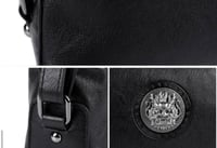 شنطة رجاليه جلد طبيعي لين عالية الجودة باللون الاس...