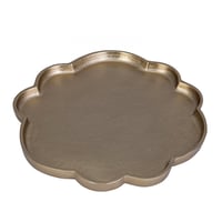 طبق زينة ذهبي فاخر Flower حجم وسط