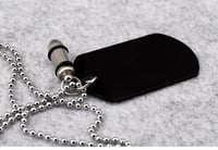 سلسال رجالي رصاصة - طلقة بقطعة معدنية تعريفية للجن...