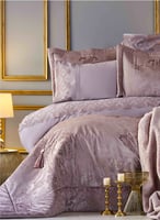 طقم مفارش عرائس كينج سايز Valeria بنفسجي