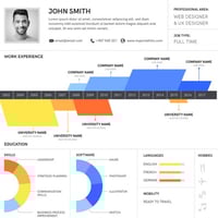 سيرة ذاتية لغة عربية انفوجرافيك