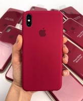 كفر ايفون 7 عنابي - كفر ايفون 8 عنابي سليكون Roz i...