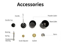 مطحنة او طاحونة قهوة يدوية ترس مصنوع من ستانلس ستي...