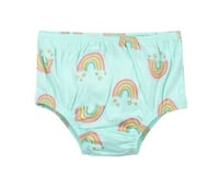 طقم فستان قطن 3 قطع أزرق ( Rainbow) ماركة Gerber