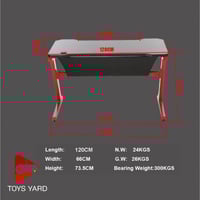 كرسي قيمنق أحمر مطور مع طاولة برو أحمر بكج