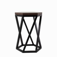 طقم طاولات حديد بسطح خشبي (1+4)