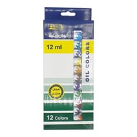 الوان زيتية 12 لون 12 مل عصارة SBC Oil Colors