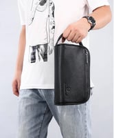 شنطة رجالية من فيديكابولو جلد طبيعي باللون الاسود